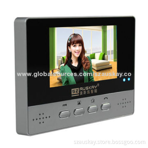 Video Doorphone with IR Night Vision, Outdoor Camera and 4.3-inch TFT Indoor Monitor